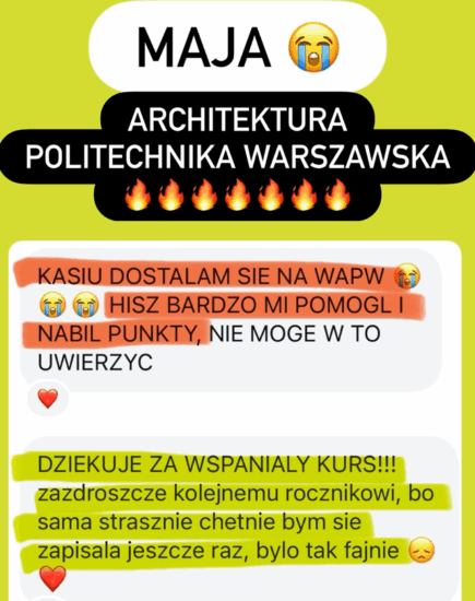 Wynik i opinia absolwenta Triathlonu Maturalnego 1