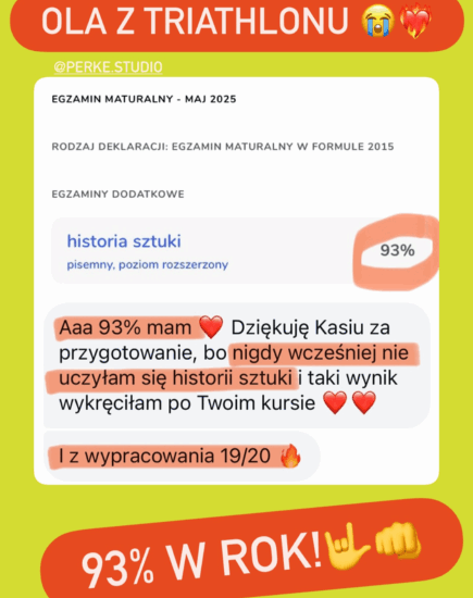 Wynik i opinia absolwenta Triathlonu Maturalnego 3